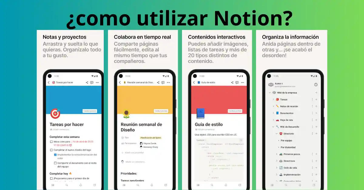 Notion Construye tu Segundo Cerebro y Organízate Fácilmente 1 Notion: Construye tu Segundo Cerebro y Organízate Fácilmente", destacando herramientas para la productividad y organización personal