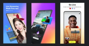 PRISM LIVE Transmite en Vivo con Calidad Profesional desde tu Celular", destacando cómo crear transmisiones de alta calidad con esta aplicación