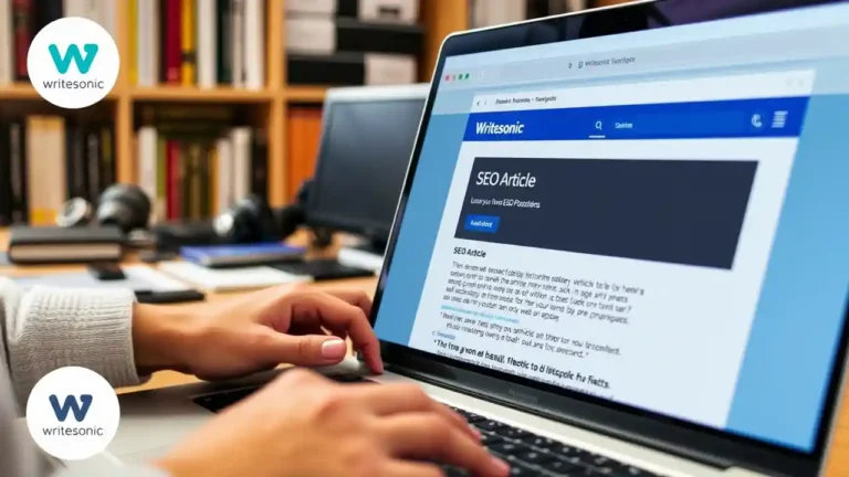 Writesonic AI: la Herramienta que Transformará tu Creación de Contenido 1 Interfaz de Writesonic AI mostrando opciones para generar blogs, copies publicitarios y contenido SEO