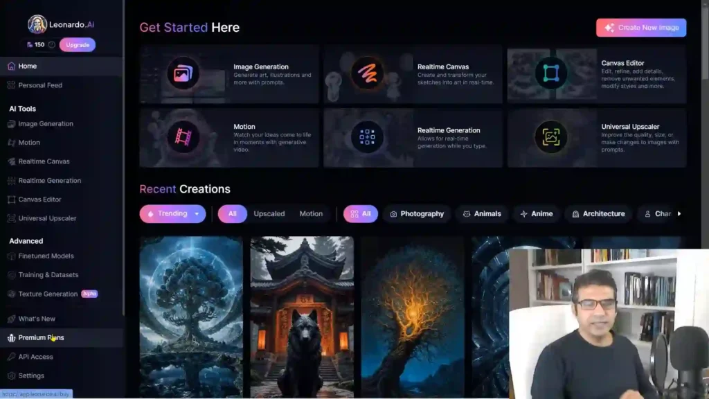 Leonardo IA: Domina la creación de imágenes impactantes 2 Imagen ilustrativa del uso de la interfaz clásica de Leonardo AI para generar imágenes. Aprende a configurar parámetros, ajustar prompts y aprovechar al máximo las herramientas tradicionales para obtener resultados impresionantes con inteligencia artificial