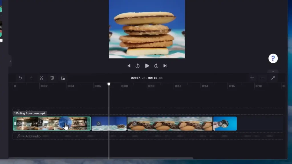 Clipchamp: Domina la Edición de Videos Como Un Profesional 4 Imagen que muestra cómo utilizar la línea de tiempo en nombre del programa o plataforma, ideal para gestionar y organizar elementos de manera eficiente durante el proceso de edición o creación de contenido.