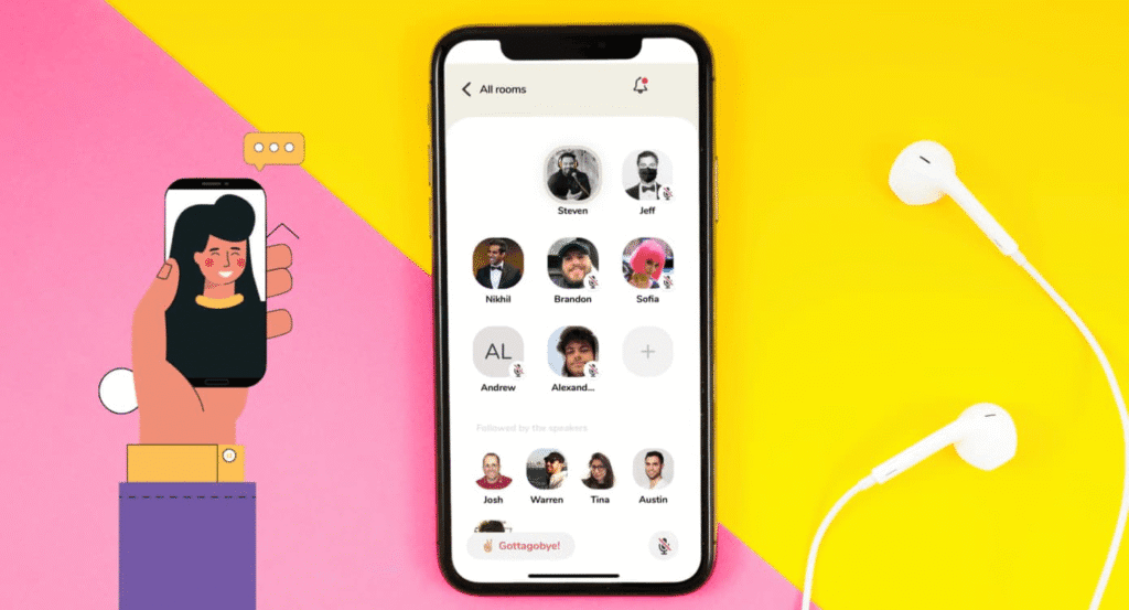 Clubhouse: Conversaciones en Vivo Que Está Cambiando las Redes Sociales 4 Clubhouse, donde los usuarios pueden ingresar nombres, temas o palabras clave para descubrir perfiles, clubs y salas en vivo